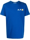Apc X Carharrt Logo Crewneck T-shirt In Blue