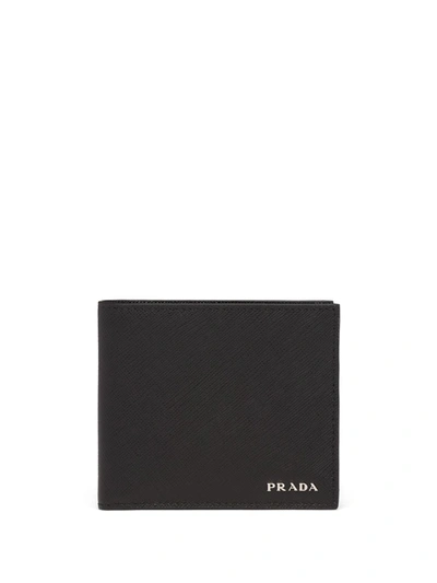 Prada Logo标牌钱包 In Black
