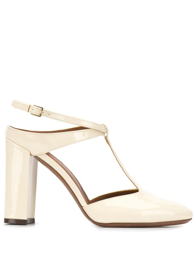 L'autre Chose Patent Leather T-bar 105mm Pumps In Neutrals