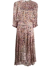 Preen By Thornton Bregazzi Brooke Geometric-print Dress In Pink