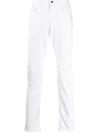 Emporio Armani Mid-rise Straight Leg Jeans In White
