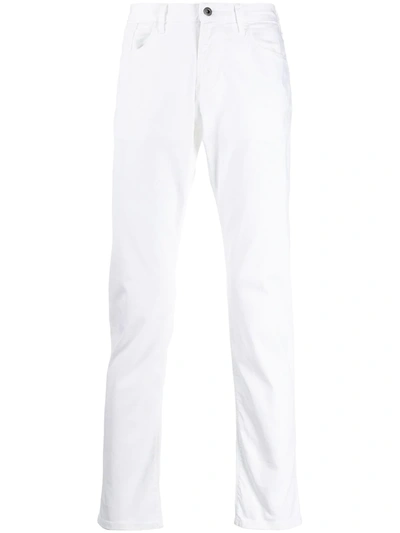 Emporio Armani Mid-rise Straight Leg Jeans In White