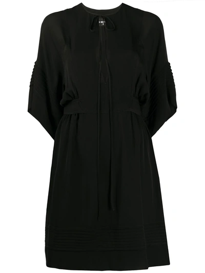 Dsquared2 Plunge Neck Tunic Dress In Black