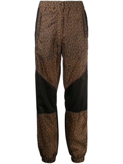R13 Leopard-print Tapered Trousers In Brown