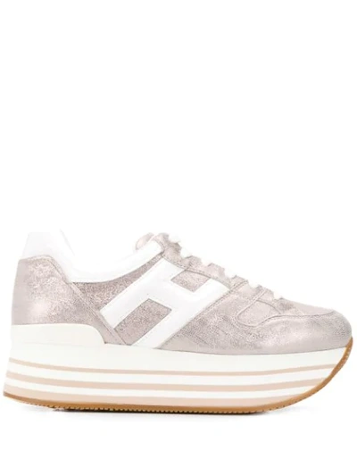 Hogan Maxi Platform Trainers In Pink
