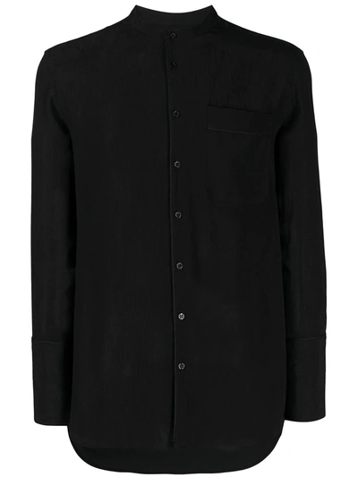 Neil Barrett Mandarin Collar Shirt In Black