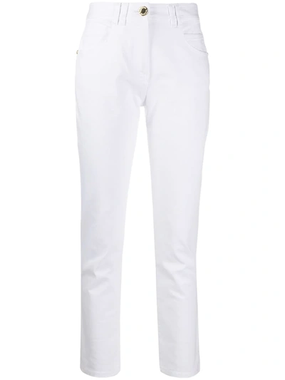 Balmain Mid-rise Slim-fit Jeans In White
