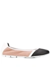 Hogan Wrap Flat Ballerina Shoes In Pink