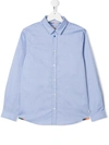 Paul Smith Junior Teen Long Sleeve Shirt In Blue