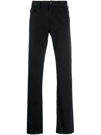 Emporio Armani Men's Stretch Cotton Straight Leg Jeans In Blue