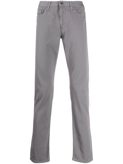 Emporio Armani Mid-rise Straight Leg Jeans In Grey