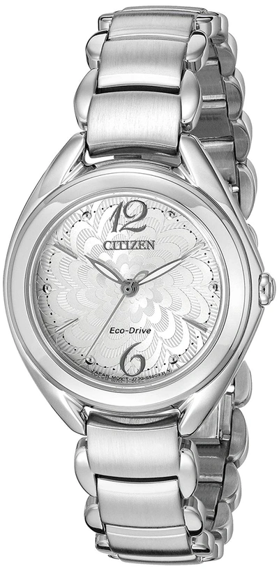 Pre-owned Citizen  Eco-drive Silhouette Fe2070-84a In Stainless Steel