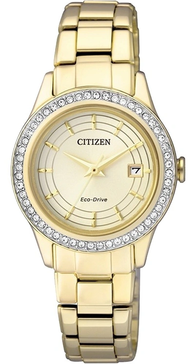 Pre-owned Citizen  Eco-drive Fe1122-88p In Stainless Steel