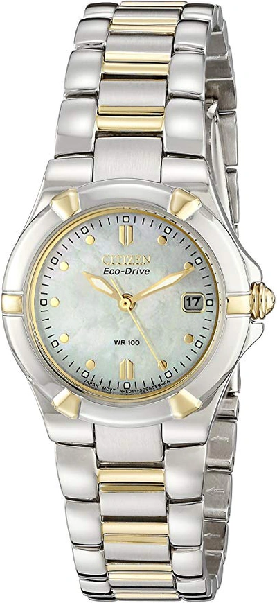 Pre-owned Citizen  Eco-drive Ew1534-57d In Stainless Steel