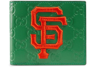 Pre-owned Gucci  Wallet Sf Giants Patch Green