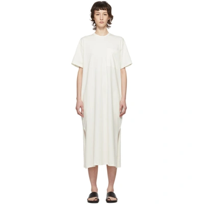 Studio Nicholson Off-white Jersey Boyd Dress In Optic White