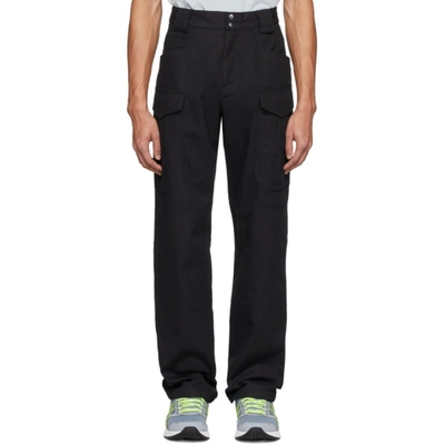 Affix Loose Fit Cargo Trousers In Black