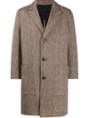 Pringle Of Scotland Prince Of Argyle Check Coat In Neutrals