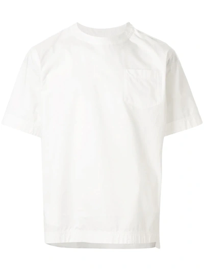 Sacai Zip Detailed T-shirt In White