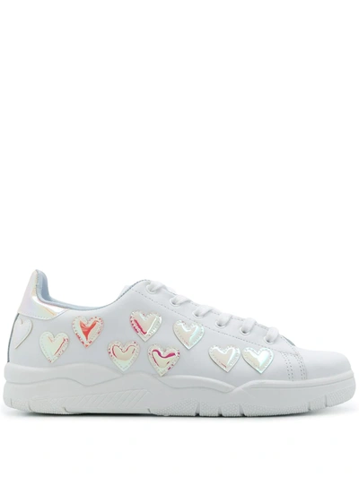 Chiara Ferragni Heart-embellished Low-top Sneakers In White | ModeSens