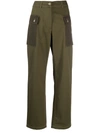 Loewe Flap Pockets Trousers In Green