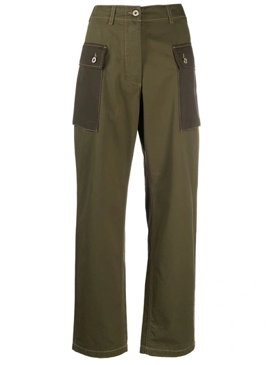 Loewe Flap Pockets Trousers In Green