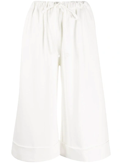 Simone Rocha Tied Cropped Trousers In White