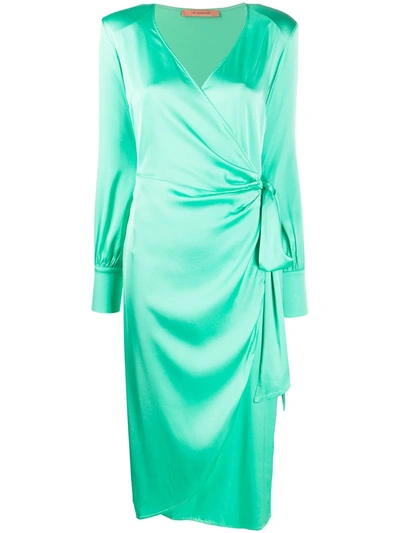 Andamane Carly Wrap Midi Dress In Green