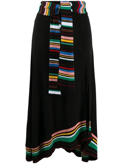Missoni Striped Details Knitted Skirt In Black