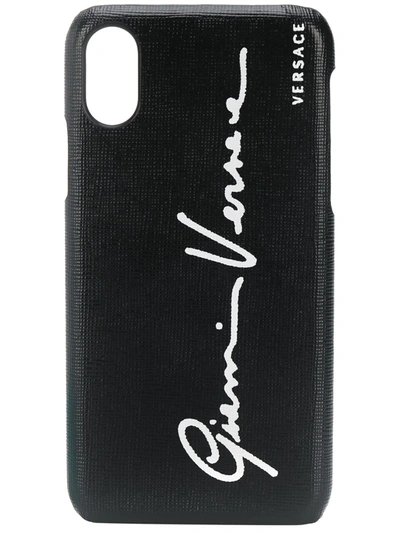 Versace Iphone X Case In Black