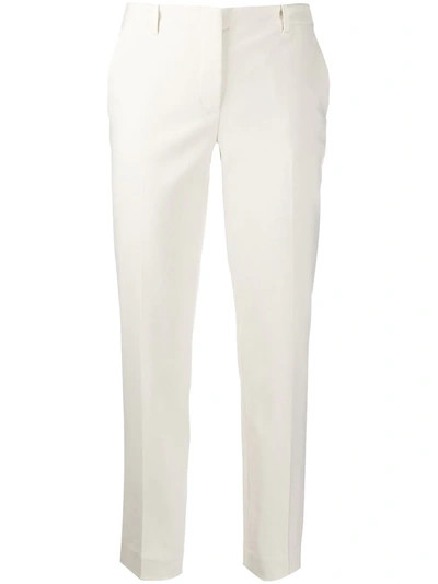 Emporio Armani Low-waist Tapered Trousers In Neutrals