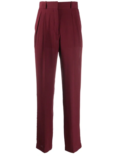 Boon The Shop High-waisted Wide Leg Trousers In Red