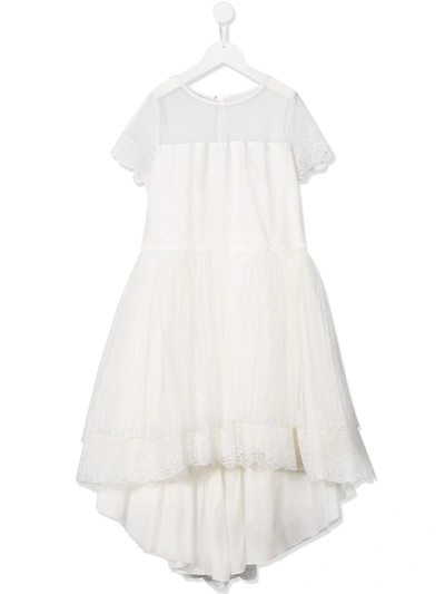 Aletta Teen Tulle Skirt Bridesmaid Dress In White