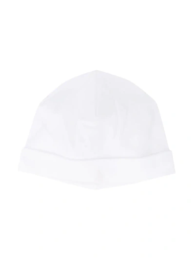 Ralph Lauren Babies' Logo刺绣套头帽 In White