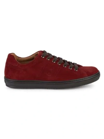 Bally Orivel Lace-up Suede Trainers In  Red