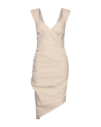 Pinko Short Dresses In Beige