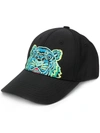 Kenzo Coated Canvas Tiger Baseball Hat In Black