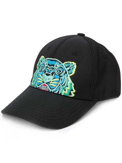 Kenzo Coated Canvas Tiger Baseball Hat In Black