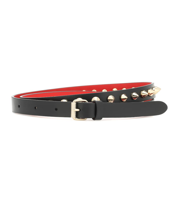 christian louboutin spike belt