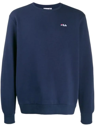 Fila Embroidered Logo Sweater In Blue