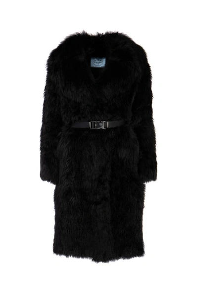 Prada Black Fur  Nd  Donna 38