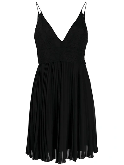 Givenchy Lace Pleated Dress In Black