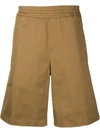 Neil Barrett Wide Leg Chino Shorts In Brown