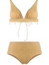 Oseree Oséree Lumière Embellished Bikini In Gold