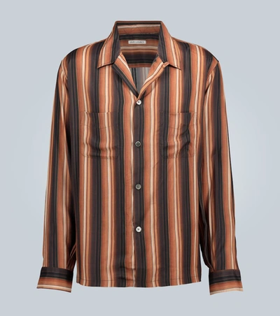 Our Legacy Heusen Open-collar Striped Shirt In Multicoloured