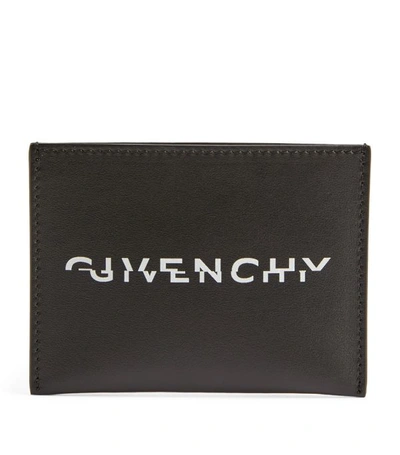 Givenchy Leather Broken Logo Card Holder In Black