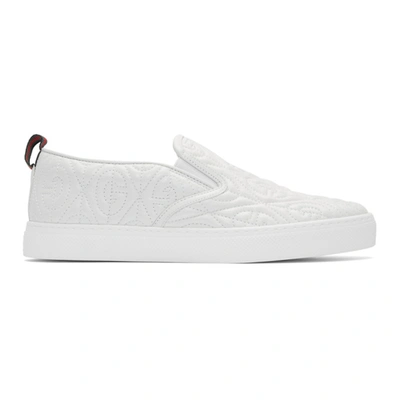 Gucci Dublin G Rhombus Leather Sneakers In 9062 White
