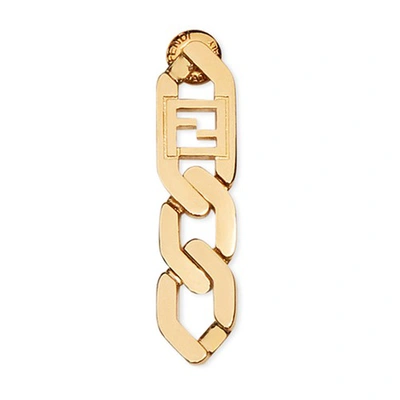 Fendi Ff Chain Single Earring In Gold
