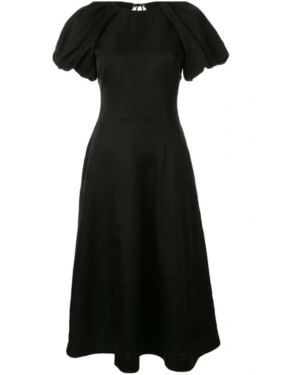 Rebecca Vallance Aimee Short Sleeve Midi Dress Black
