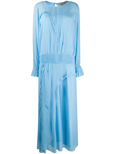 Preen Line Cornflower Blue Chiffon Maxi Dress